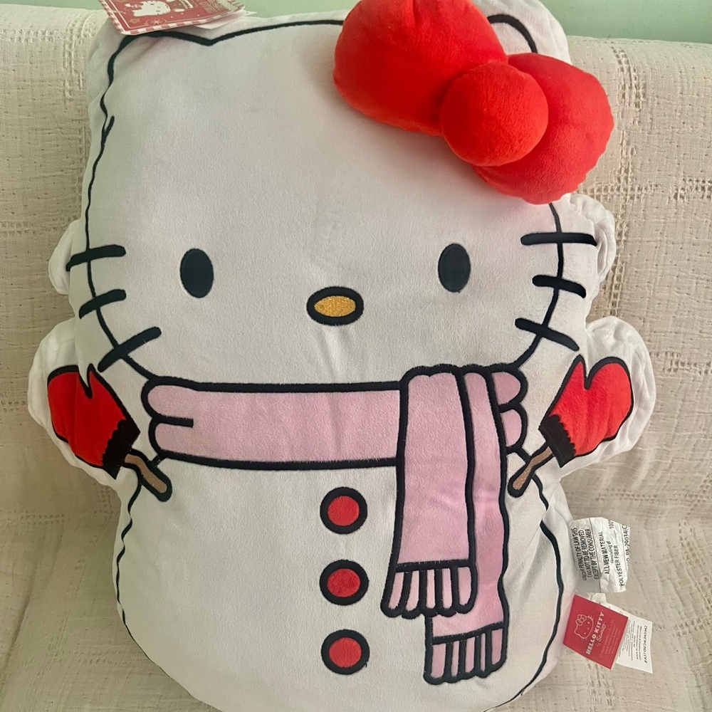 Sanrio Hello Kitty Pillow with Red and Pink Accents